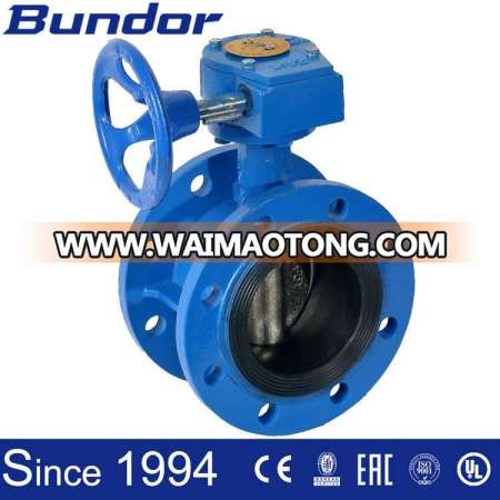 Worm gear operated flange butterfly valve